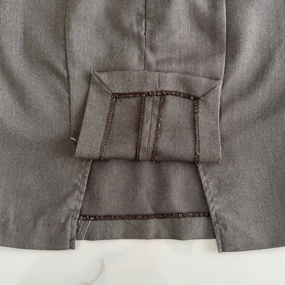 XOXO Brown Pencil Skirt Knee-Length Back Slit Sz 0 HIGT WAIST